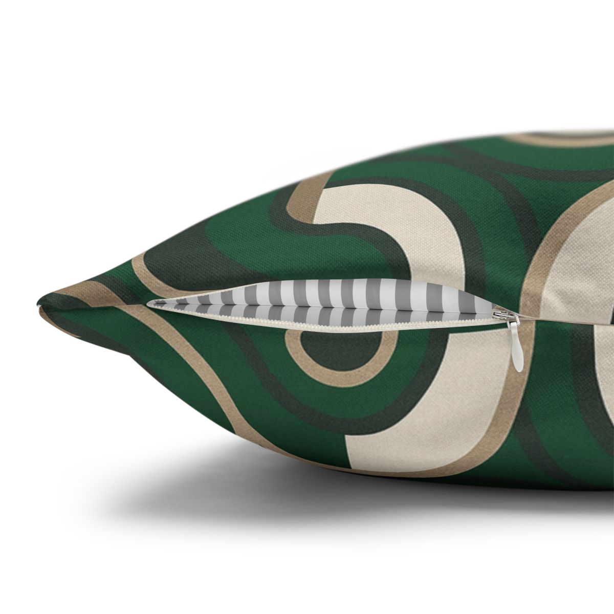 Forest Current – Decorative Pillow | Modern Green Cushion by Aura Luxe Collection