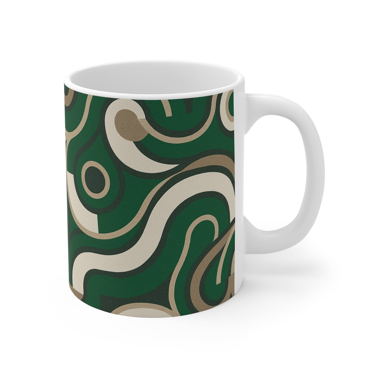 Cedar Swirl – Ceramic Mug | Minimalist Artisan Stoneware by Aura Luxe Collection