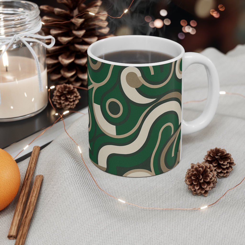 Cedar Swirl – Ceramic Mug | Minimalist Artisan Stoneware by Aura Luxe Collection