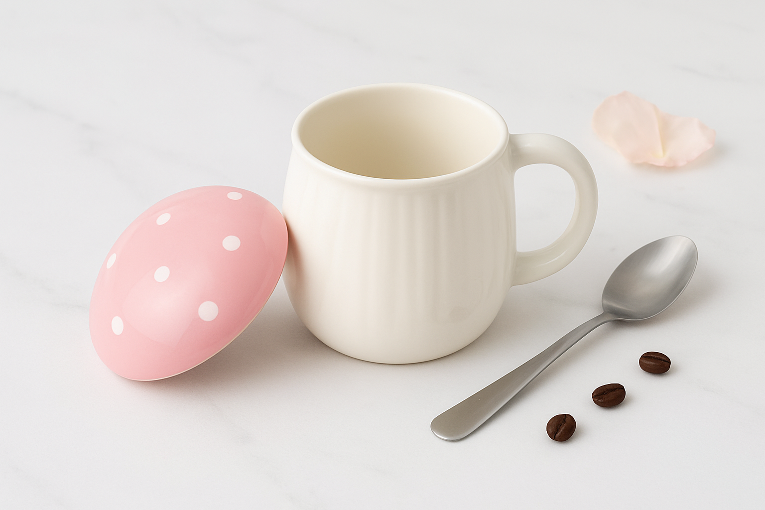 Pink Mushroom Mug – Toadstool Cup in Pastel Pink | Aura Luxe Collection