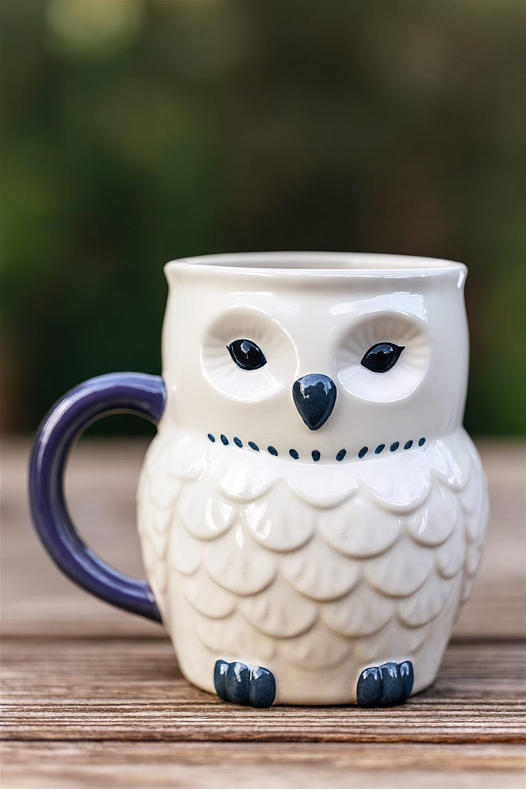 Owl Shaped Iridescent Mug – Pearlescent Ceramic Cup | Aura Luxe Collection
