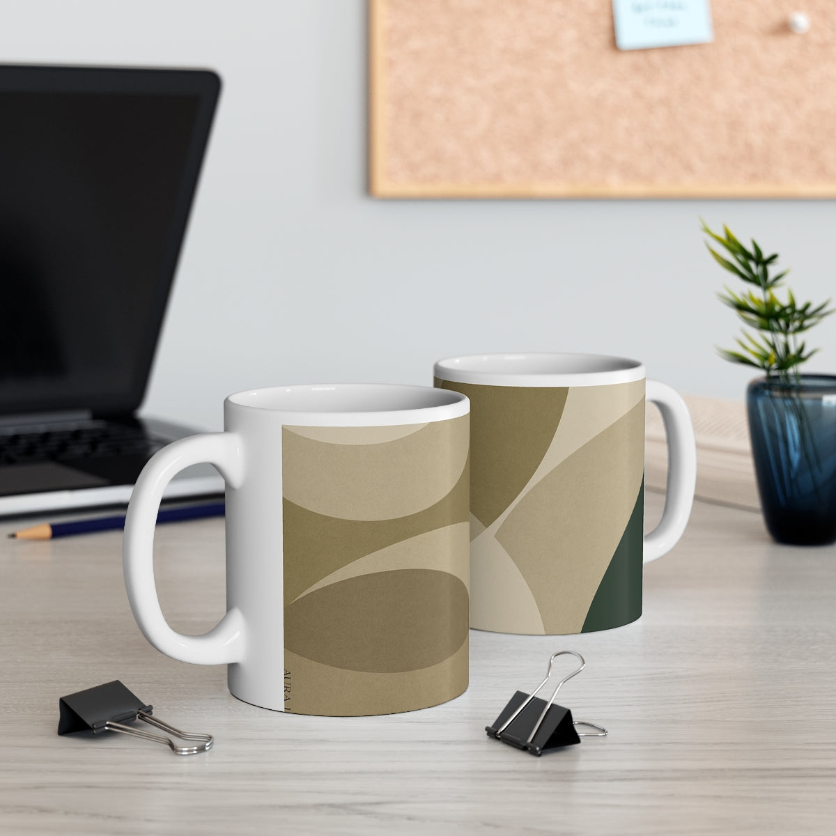 Olive Ember – Ceramic Mug | Minimalist Stoneware Mug by Aura Luxe Collection