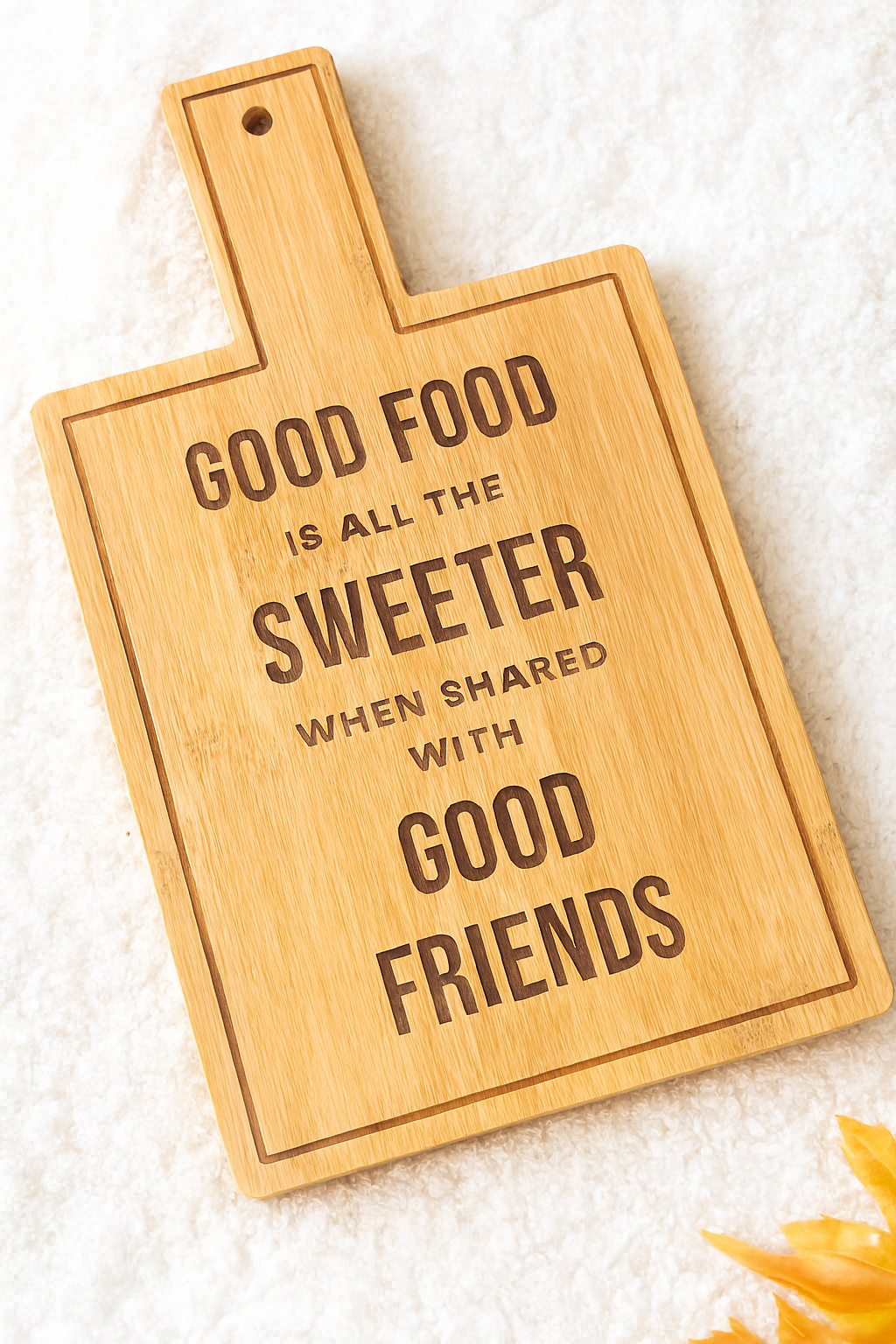 Sweeter When Shared Bamboo Serving Board – Rustic Kitchen Board | Aura Luxe Collection