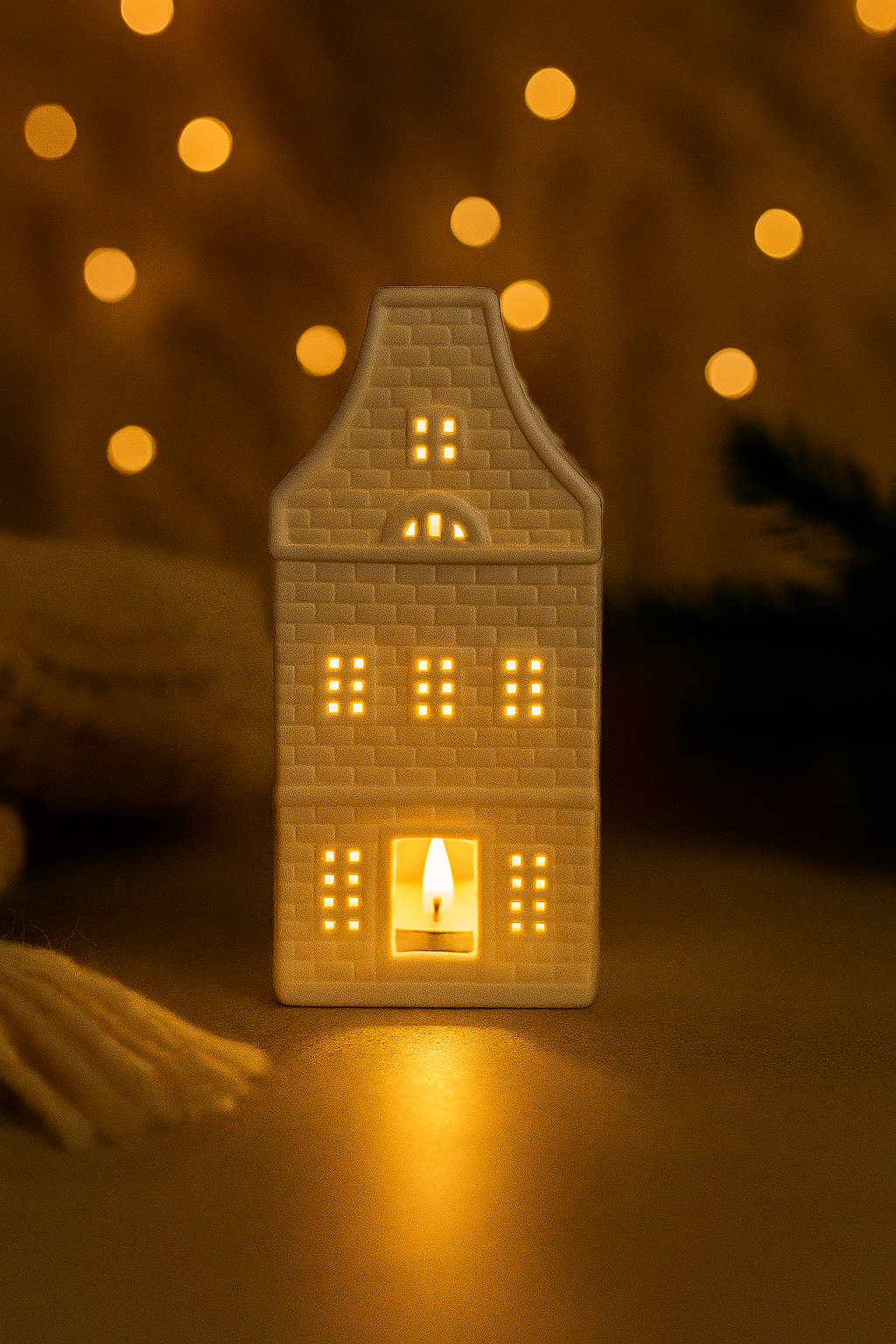 White Nordic House Oil Burner & Wax Warmer – Scandinavian Ceramic Burner | Aura Luxe Collection