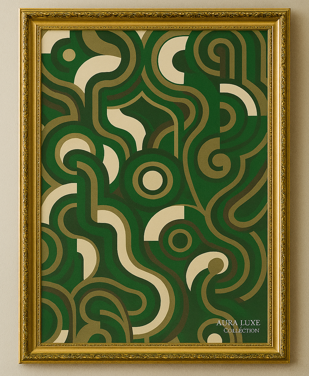 Emerald Reverie – Abstract Green Art Print | Aura Luxe Collection