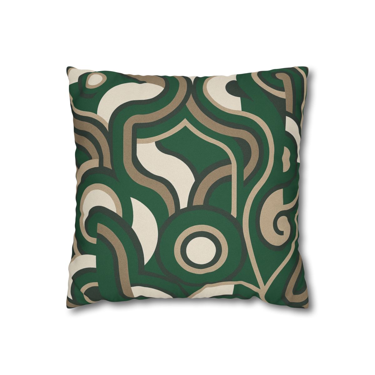 Forest Current – Decorative Pillow | Modern Green Cushion by Aura Luxe Collection