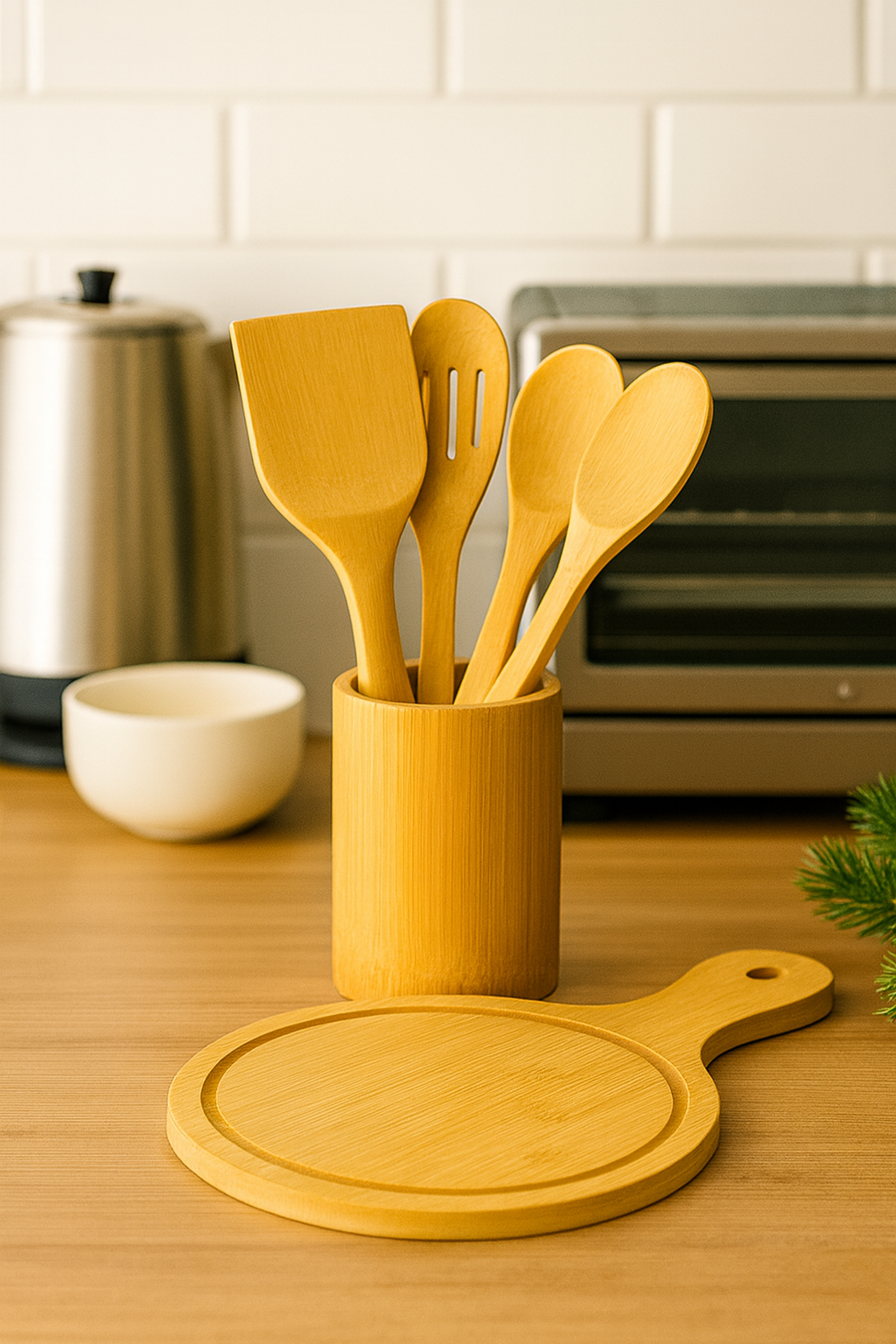 Wooden Pizza Plate / Serving Board (Medium) – Rustic Kitchen Board | Aura Luxe Collection